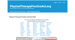 Desktop Screenshot of physicaltherapypracticeact.org